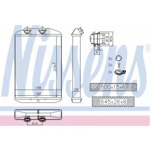 Радиатор печки AS00054160 на NISSAN NV400 2010-