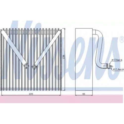Випарник кондиціонера AS00053692 на SKODA FABIA 2010-2014