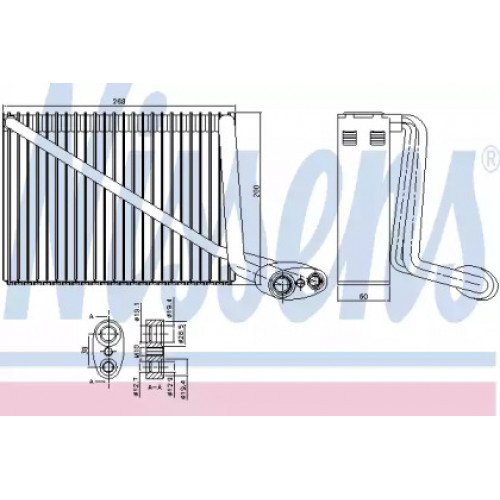 Испаритель кондиционера AS07340393 на SKODA SUPERB (3U) 2002-2008