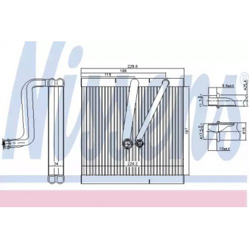 Випарник кондиціонера AS07308385 на SKODA FABIA 2010-2014