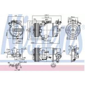 Компресор кондиціонера AS00054176 на NISSAN X-TRAIL (T31) 2010-2014