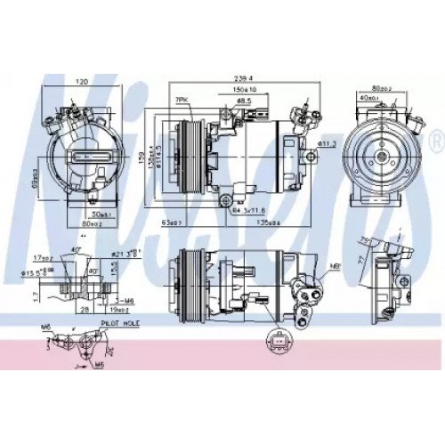 Компресор кондиціонера AS00054176 на RENAULT MEGANE (II) 2003-2008