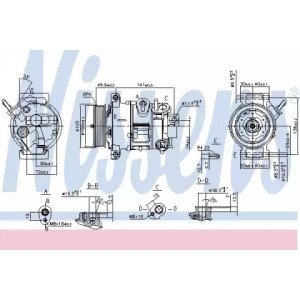 Компрессор кондиционера AS00054636 на DODGE CALIBER 2006-2011