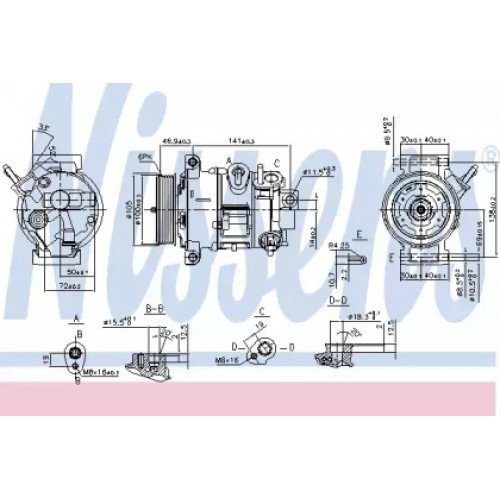 Компресор кондиціонера AS00054636 на DODGE CALIBER 2006-2011