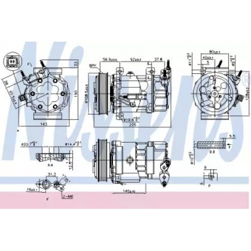 Компрессор кондиционера AS00060077 на MINI COOPER COUNTRYMAN (R60) 2010-2016
