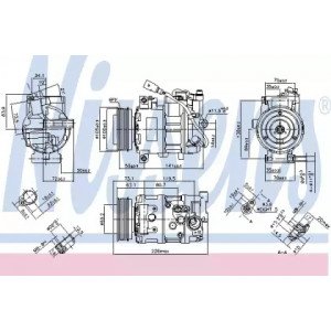 Компресор кондиціонера AS07320182 на VOLKSWAGEN T5 2010-2015