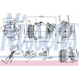 Компрессор кондиционера AS00054901 на BMW 3 (E90/E91) 2008-2011