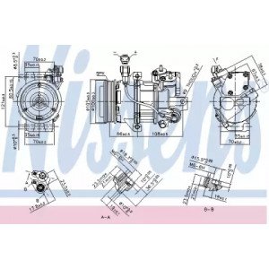 Компрессор кондиционера AS07313128 на MITSUBISHI COLT (Z30) 2004-2009