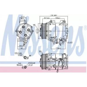 Компресор кондиціонера AS07294826 на HONDA CRV 2002-2006