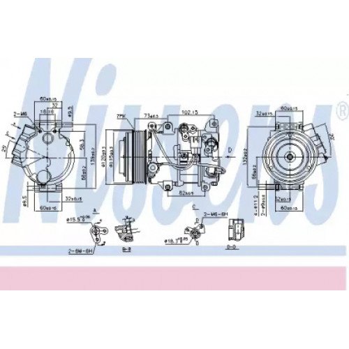 Компрессор кондиционера AS00054326 на LEXUS IS 2005-2013