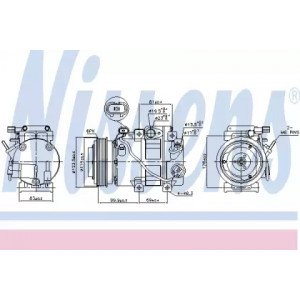 Компресор кондиціонера AS00060133 на HYUNDAI SANTA FE III 2012-2016