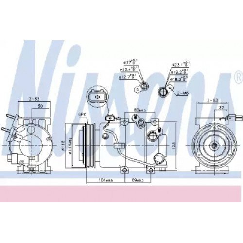 Компрессор кондиционера AS00060099 на KIA OPTIMA 2013-2016