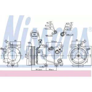 Компрессор кондиционера AS00060143 на HYUNDAI ELANTRA (MD) 2011-2014