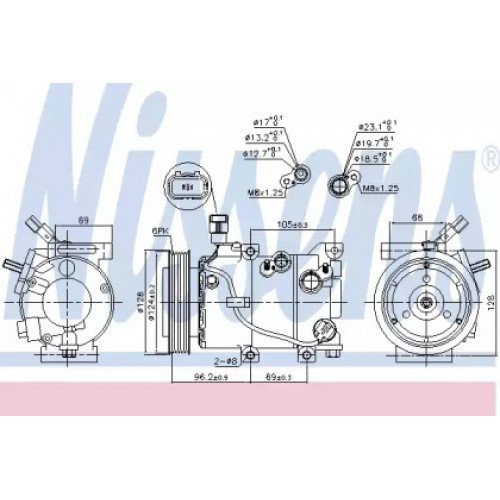 Компрессор кондиционера AS00060143 на HYUNDAI i30 2012-2016