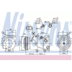 Компрессор кондиционера AS07329373 на HYUNDAI ELANTRA (MD) 2011-2014