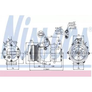 Компрессор кондиционера AS07342508 на OPEL ASTRA G 1998-2009