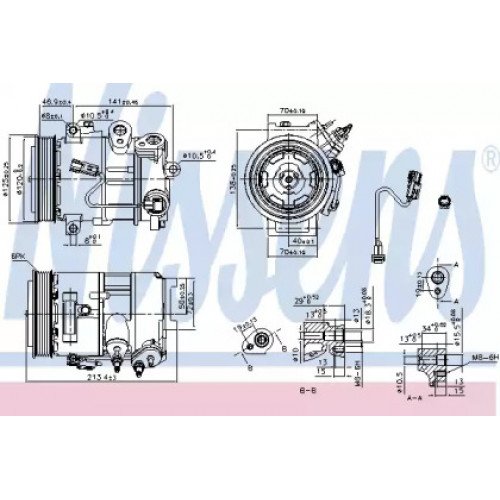 Компресор кондиціонера AS00054637 на DODGE CALIBER 2006-2011