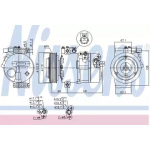 Компресор кондиціонера AS00054301 на KIA SORENTO 2010-2013