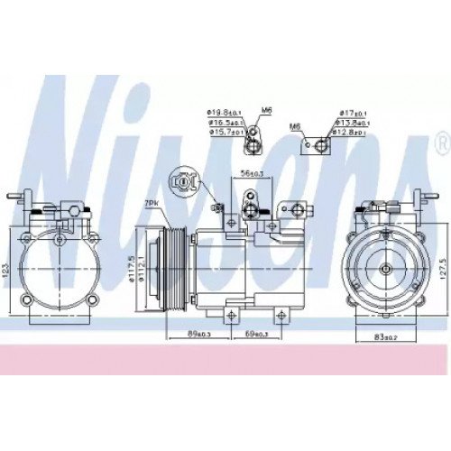 Компрессор кондиционера AS00054296 на KIA SORENTO 2002-2006