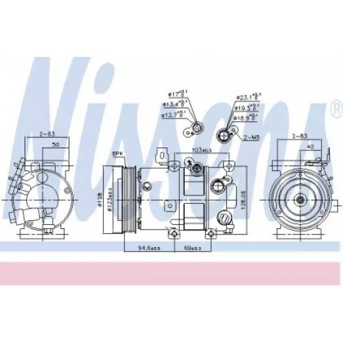 Компресор кондиціонера AS07313477 на KIA CARENS 2007-2011