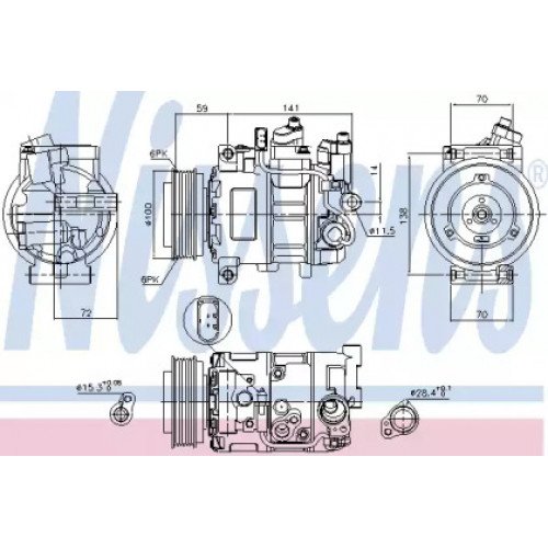 Компресор кондиціонера AS00054856 на AUDI A6 (C6) 2004-2011