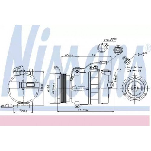 Компрессор кондиционера AS00053816 на AUDI A6 (C5) 2001-2005