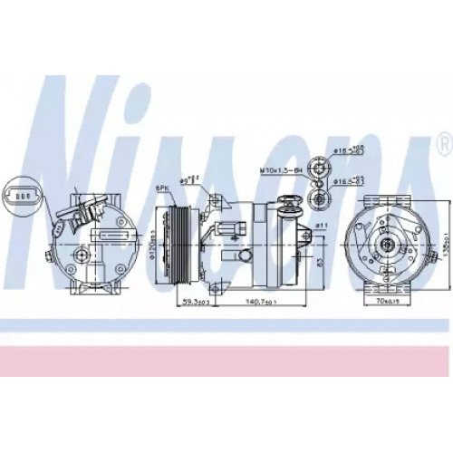 Компресор кондиціонера AS07321561 на OPEL VECTRA B 1999-2002