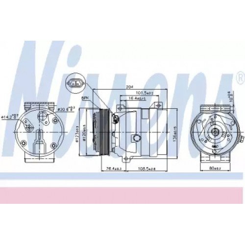 Компрессор кондиционера AS00053864 на RENAULT MASTER 1998-2003