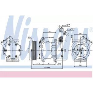 Компресор кондиціонера AS00053865 на NISSAN KUBISTAR 2003-2009