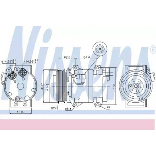 Компресор кондиціонера AS07334809 на VOLVO V70/XC70 2000-2006