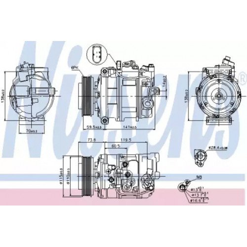 Компрессор кондиционера AS07307948 на AUDI A4 (B7) 2005-2008