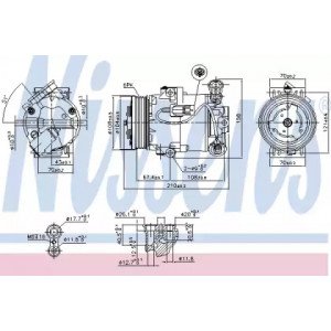 Компресор кондиціонера AS07322285 на OPEL ASTRA H 2003-2014