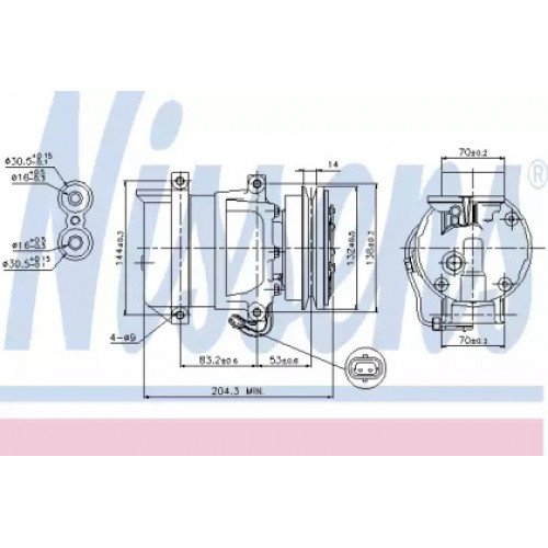 Компрессор кондиционера AS00054626 на DAEWOO LANOS 1998-2017