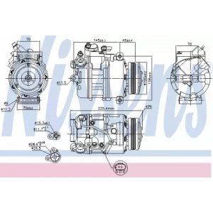Компрессор кондиционера AS00060270 на BMW 5 (E60/E61) 2003-2010