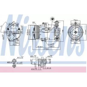 Компрессор кондиционера AS07330558 на OPEL ASTRA H 2003-2014