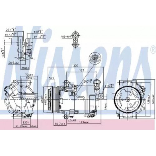Компрессор кондиционера AS00054254 на OPEL ASTRA H 2003-2014