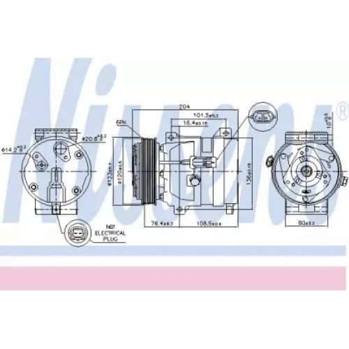 Компрессор кондиционера AS00053935 на RENAULT LAGUNA 2001-2007