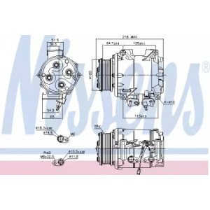 Компресор кондиціонера AS00054576 на HONDA CRV 2002-2006