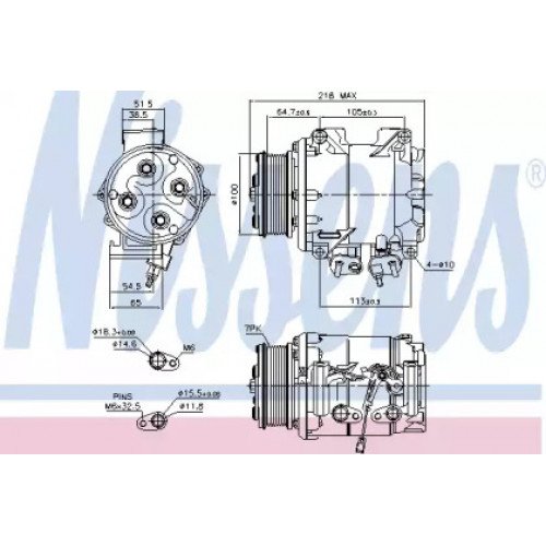 Компресор кондиціонера AS00054576 на HONDA ACCORD 7 2003-2008