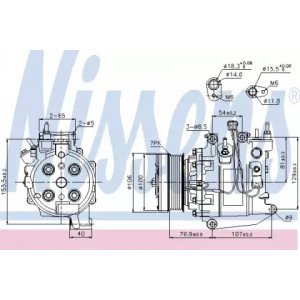 Компрессор кондиционера AS07305640 на HONDA CIVIC 8 2006-2011