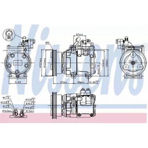 Компрессор кондиционера AS00054611 на HYUNDAI ACCENT II 2003-2005