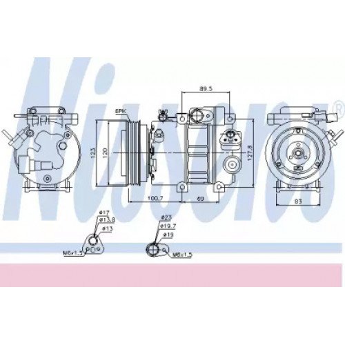 Компрессор кондиционера AS07295848 на HYUNDAI SONATA (NF) 2005-2007