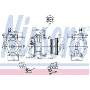 Компресор кондиціонера AS00060116 на KIA RIO 2006-2011
