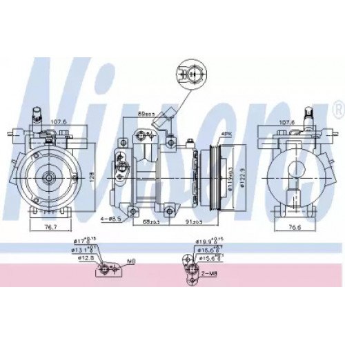 Компресор кондиціонера AS00060116 на KIA RIO 2006-2011