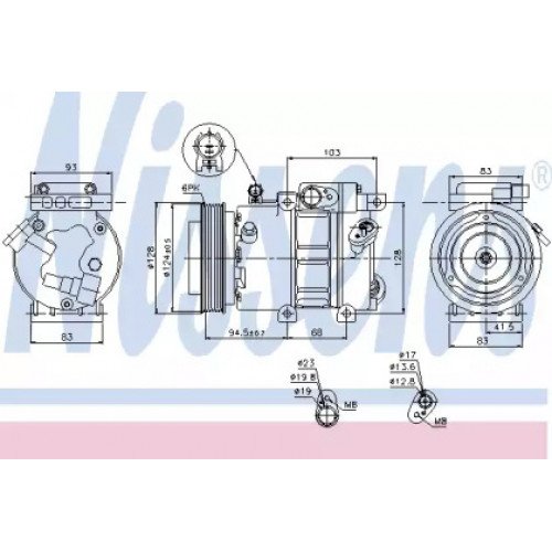 Компресор кондиціонера AS00054466 на HYUNDAI i30 2007-2012