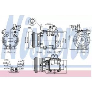 Компрессор кондиционера AS00054316 на KIA SPORTAGE (JE) 2004-2008