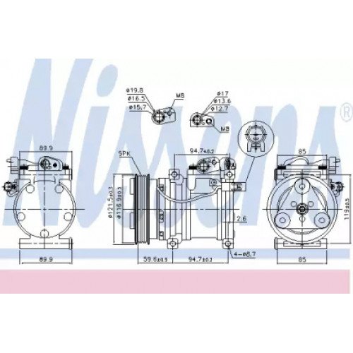 Компресор кондиціонера AS07340662 на HYUNDAI i10 2010-2014