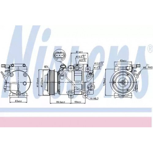 Компрессор кондиционера AS00054321 на KIA SPORTAGE (SL) 2010-2015