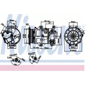 Компресор кондиціонера AS07308213 на TOYOTA COROLLA (E12 EUR) 2002-2007