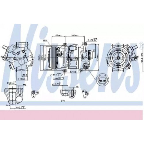 Компрессор кондиционера AS07330981 на TOYOTA AURIS 2007-2009
